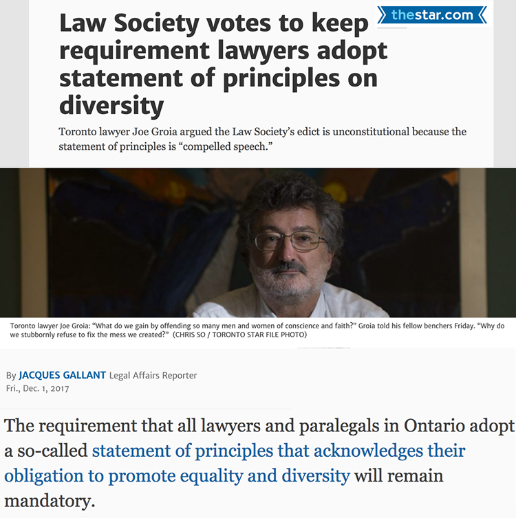 Law Society votes to keep requirement lawyers adopt statement of principles on diversity